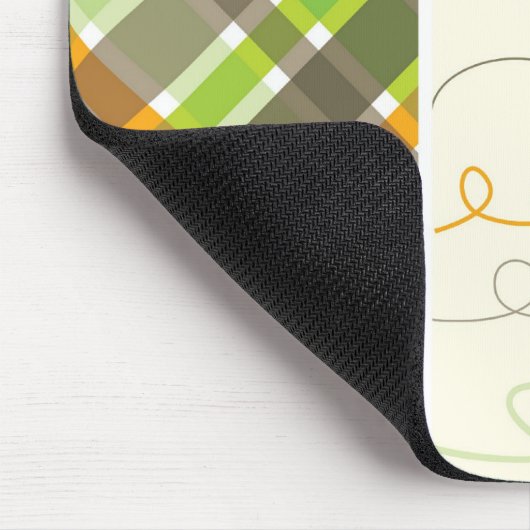 Aangepaste Mousepad voor Oranje en bruin combinati Muismat (Hoek)