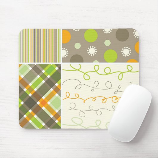 Aangepaste Mousepad voor Oranje en bruin combinati Muismat (Met muis)