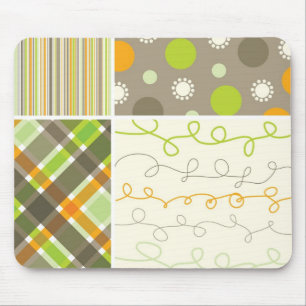 Aangepaste Mousepad voor Oranje en bruin combinati Muismat