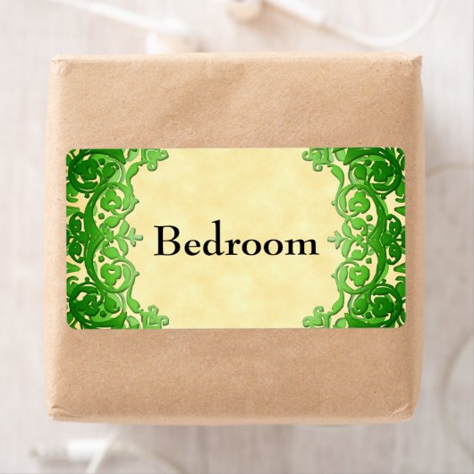 Aangepaste Moving Label Groene Floral Labels (Insitu)