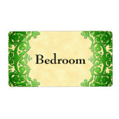 Aangepaste Moving Label Groene Floral Labels (Voorkant)