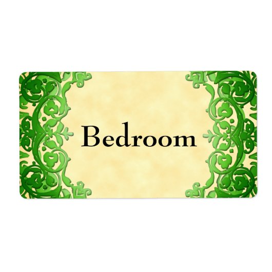 Aangepaste Moving Label Groene  Floral Labels (Voorkant)