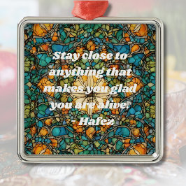 Aangepaste mozaïek patroon Nowruz Iraanse Nieuwjaa Metalen Ornament