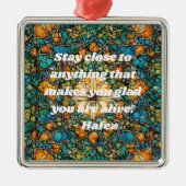 Aangepaste mozaïek patroon Nowruz Iraanse Nieuwjaa Metalen Ornament (Voorkant)