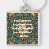 Aangepaste mozaïek patroon Nowruz Iraanse Nieuwjaa Sleutelhanger (Voorkant)