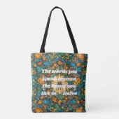 Aangepaste mozaïek patroon Nowruz Iraanse Nieuwjaa Tote Bag (Achterkant)