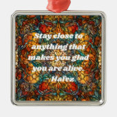 Aangepaste mozaïek patroon Nowruz Perzisch Nieuwja Metalen Ornament (Voorkant)