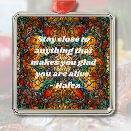 Aangepaste mozaïek patroon Nowruz Perzisch Nieuwja Metalen Ornament