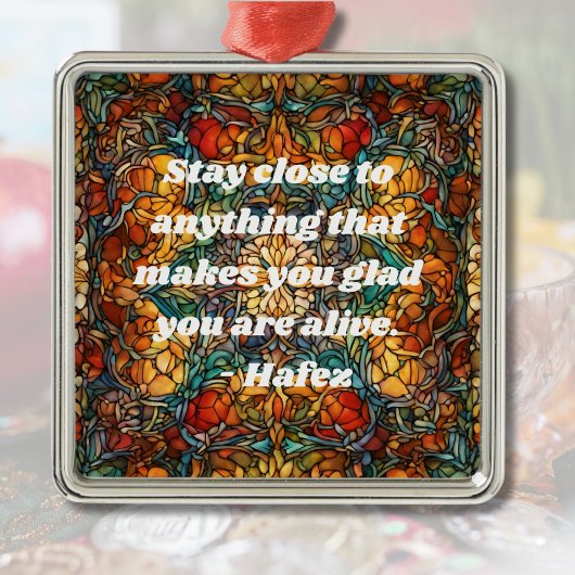 Aangepaste mozaïek patroon Nowruz Perzisch Nieuwja Metalen Ornament