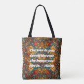 Aangepaste mozaïek patroon Nowruz Perzisch Nieuwja Tote Bag (Achterkant)