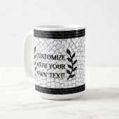Aangepaste mozaïek Print uw eigen tekst Koffiemok (Voorkant links)