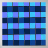 Aangepaste mozaïektegel en pixelrasterpatroon poster (Voorkant)