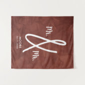 Aangepaste Mr en Mr Boho Achtergrond Gay Trouwen Wandkleed (Voorkant (horizontaal))