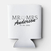 Aangepaste Mr en Mrs Bruiloft Familie cadeau Blikjeskoeler (Achterkant)