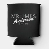 Aangepaste Mr en Mrs Bruiloft Familie cadeau Blikjeskoeler (Voorkant)