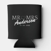 Aangepaste Mr en Mrs Bruiloft Familie cadeau Blikjeskoeler (Achterkant)