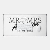Aangepaste Mr en Mrs Bruiloft Familie cadeau Bureaumat (Keyboard & Muis)