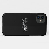 Aangepaste Mr en Mrs Bruiloft Familie cadeau Case-Mate iPhone Case (Achterkant (horizontaal))
