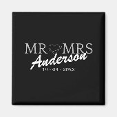 Aangepaste Mr en Mrs Bruiloft Familie cadeau Magneet (Voorkant)