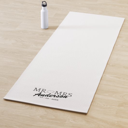 Aangepaste Mr en Mrs Bruiloft Familie cadeau Yogamat (In situ)
