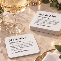 Aangepaste Mr. en Mrs. bruiloftsreceptie pasgetrou