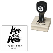 Aangepaste Mr en Mrs Rubber Stamp Rubberstempel (Gestempeld)