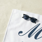 Aangepaste Mr&Mrs Honeymoon Gift Passen getrouwd G Strandlaken (In situ)