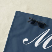 Aangepaste Mr&Mrs Honeymoon Gift Passen getrouwd G Strandlaken (In situ)