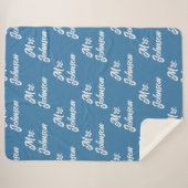 Aangepaste Mr & Mrs Koppel Blauwe Deken voor Jongg (Voorkant (horizontaal))
