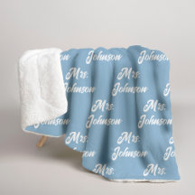 Aangepaste Mr & Mrs Koppel Blauwe Deken voor Jongg