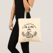 Aangepaste Mr & Mrs Ringen Trouwdag Tote Bag (Voorkant (product))