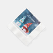 Aangepaste Mr & Mrs Snowman papieren servetten (Hoek)