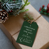 Aangepaste Mrs Claus Kersttraktatie Betoverend Gro Cadeaulabel