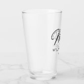 Aangepaste Mrs Est. Modern Elegant Script Pas getr Glas (Rechts)