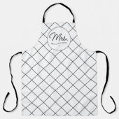 Aangepaste Mrs Est. Modern Elegant Script Pas getr Schort (Voorkant)