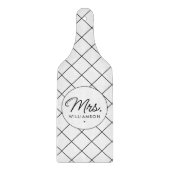 Aangepaste Mrs Est. Modern Elegant Script Pas getr Snijplank (Voorkant)