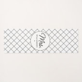 Aangepaste Mrs Est. Modern Elegant Script Pas getr Yogamat (Achterkant (horizontaal))
