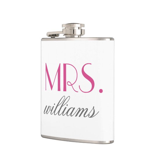 Aangepaste Mrs Wedding Flask | Bride-to-be Gifts Heupfles (Links)