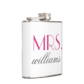Aangepaste Mrs Wedding Flask | Bride-to-be Gifts Heupfles (Rechts)