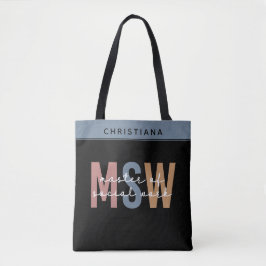Aangepaste MSW Master in de Sociale Werk Retro Afs Tote Bag