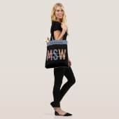 Aangepaste MSW Master in de Sociale Werk Retro Afs Tote Bag (Op model)