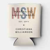 Aangepaste MSW Master of Social Work Retro Afstude Blikjeskoeler (Voorkant)