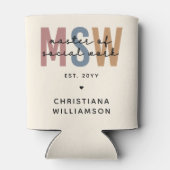 Aangepaste MSW Master of Social Work Retro Afstude Blikjeskoeler (Achterkant)