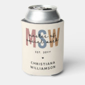 Aangepaste MSW Master of Social Work Retro Afstude Blikjeskoeler (Blikje Achterkant)