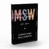 Aangepaste MSW Master of Social Work Retro Afstude Fotoblokken (Links)