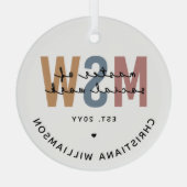 Aangepaste MSW Master of Social Work Retro Afstude Glas Ornament (Achterkant)