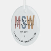 Aangepaste MSW Master of Social Work Retro Afstude Glas Ornament (Voorkant links)