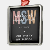 Aangepaste MSW Master of Social Work Retro Afstude Metalen Ornament (Links)