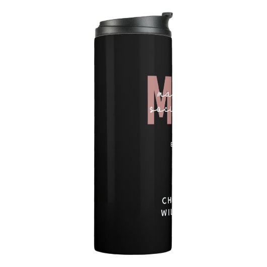 Aangepaste MSW Master of Social Work Retro Afstude Thermosbeker (Gedraaid links)