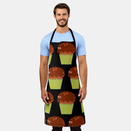 Aangepaste Muffin Pal Fun Breakfast Cartoon Schort (Gedragen)